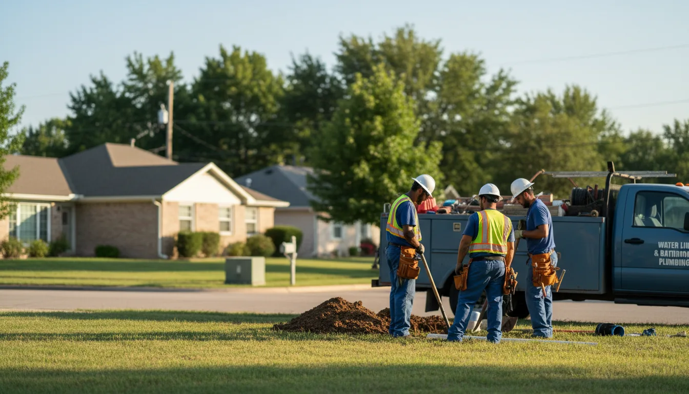 Residential water line and bathroom plumbing service in California, MD